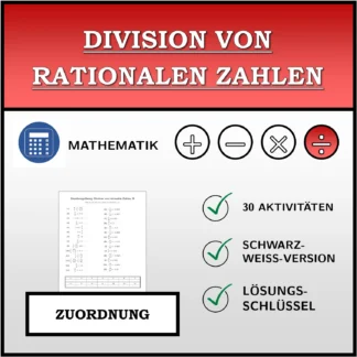 Zuordnungsübung: Division von rationalen Zahlen