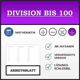 Arbeitsblatt: Division bis 100