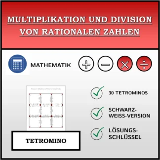 Tetromino: Multiplikation und Division von rationalen Zahlen