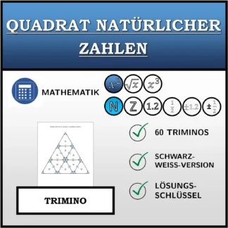 Trimino: Quadrat natürlicher Zahlen