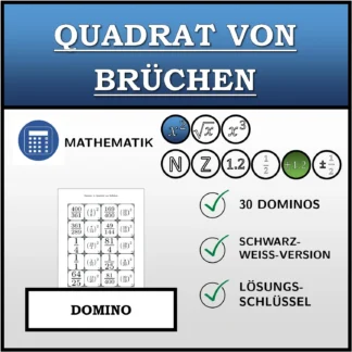 Domino: Quadrat von Brüchen