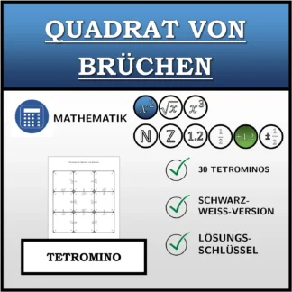 Tetromino: Quadrat von Brüchen