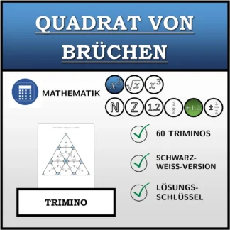 Trimino: Quadrat von Brüchen