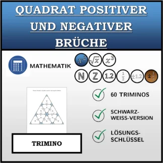 Trimino: Quadrat positiver und negativer Brüche