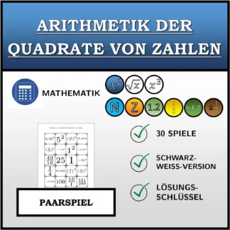 Paarspiel: Arithmetik der Quadrate von Zahlen