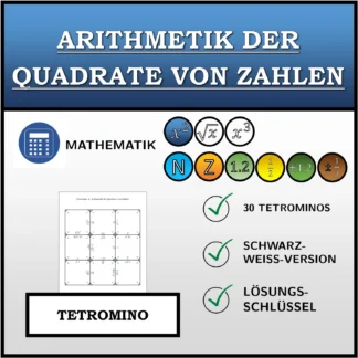 Tetromino: Arithmetik der Quadrate von Zahlen