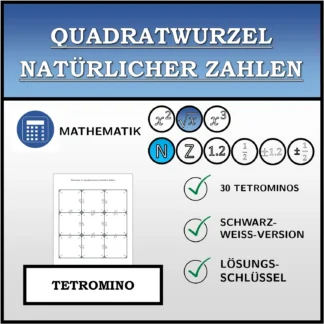 Tetromino: Quadratwurzel natürlicher Zahlen