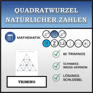 Trimino: Quadratwurzel natürlicher Zahlen