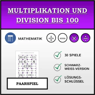 Paarspiel: Multiplikation und Division bis 100
