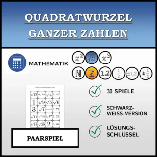 Paarspiel: Quadratwurzel ganzer Zahlen