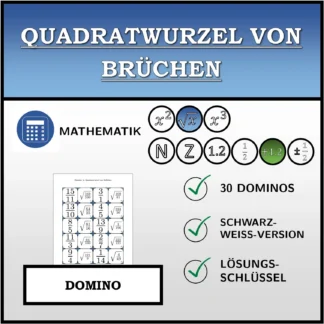 Domino: Quadratwurzel von Brüchen