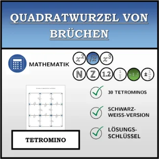 Tetromino: Quadratwurzel von Brüchen