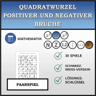 Paarspiel: Quadratwurzel positiver und negativer Brüche