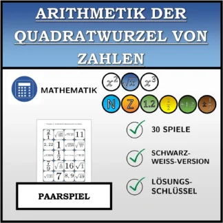 Paarspiel: Arithmetik der Quadratwurzel von Zahlen