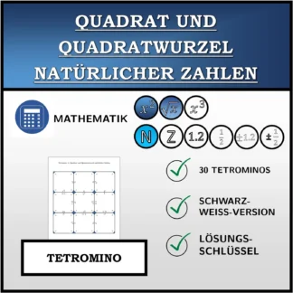 Tetromino: Quadrat und Quadratwurzel natürlicher Zahlen