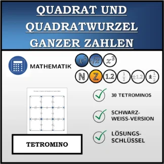 Tetromino: Quadrat und Quadratwurzel ganzer Zahlen